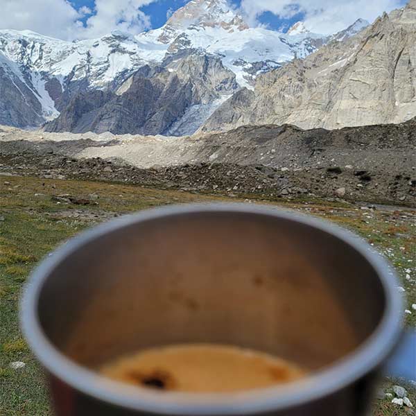 Coffee at BC - K1 Basecamp Trek